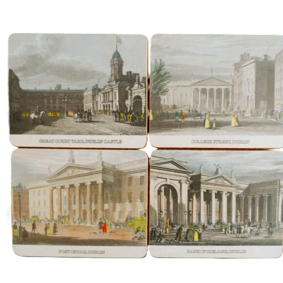 Vtg Set of 4 Lady Clare Dublin Pimpernel coasters- $18 - Picture 1 of 7